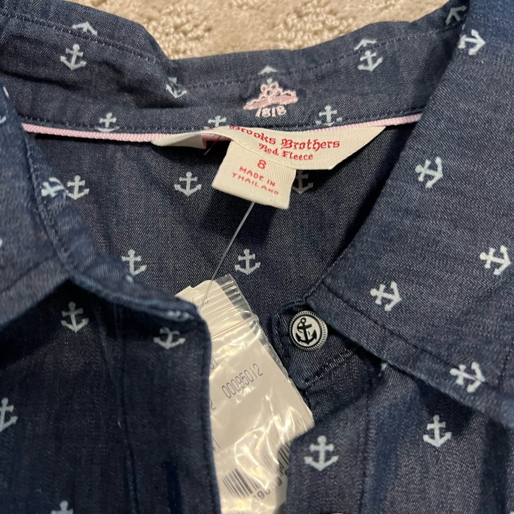 $10 Sale! NWT! Brooks Brothers Anchor Shirtdress - Picture 2 of 6